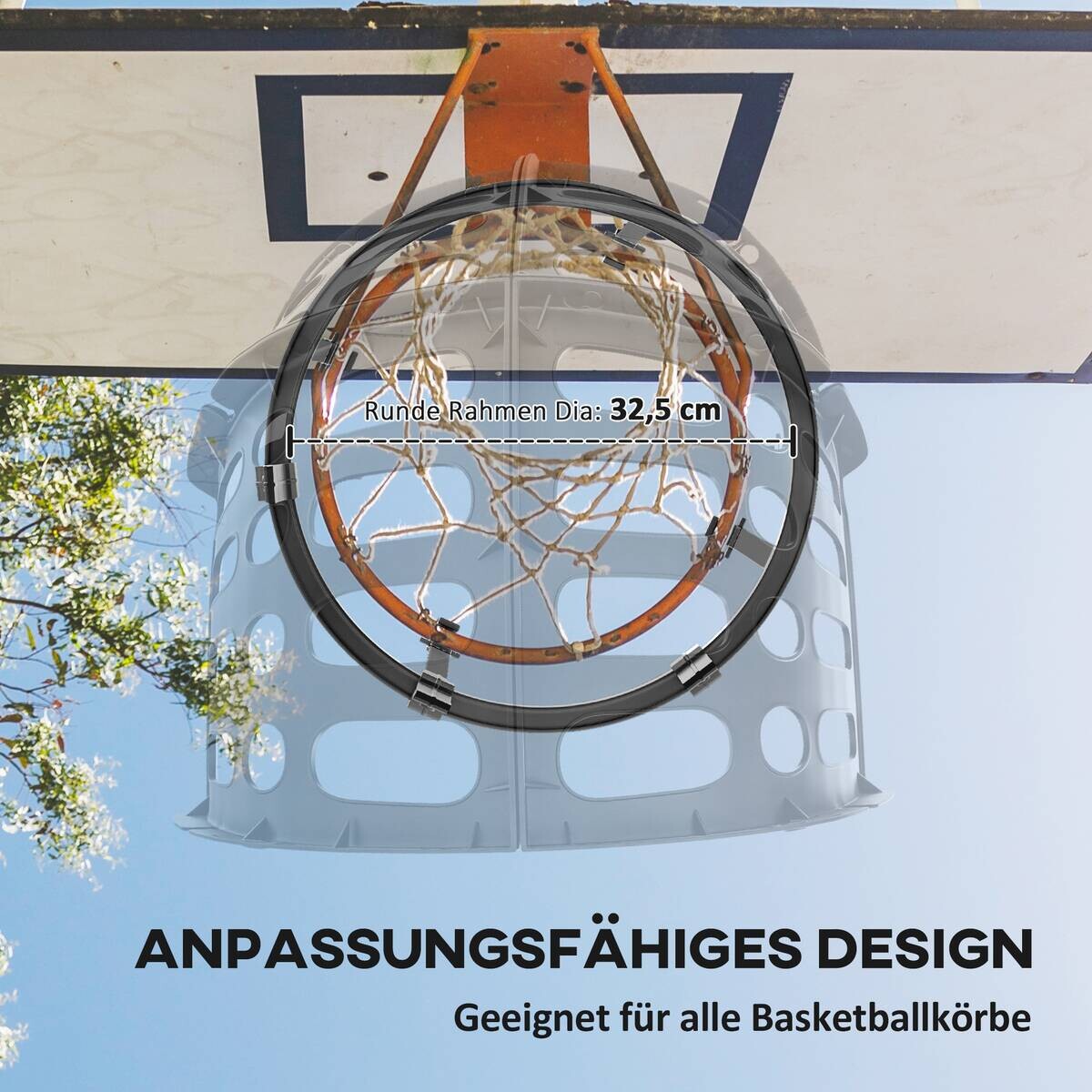 SPORTNOW Basketball Rebounder schwarz B/H/L: ca. 35,6x75,5x35,6 cm