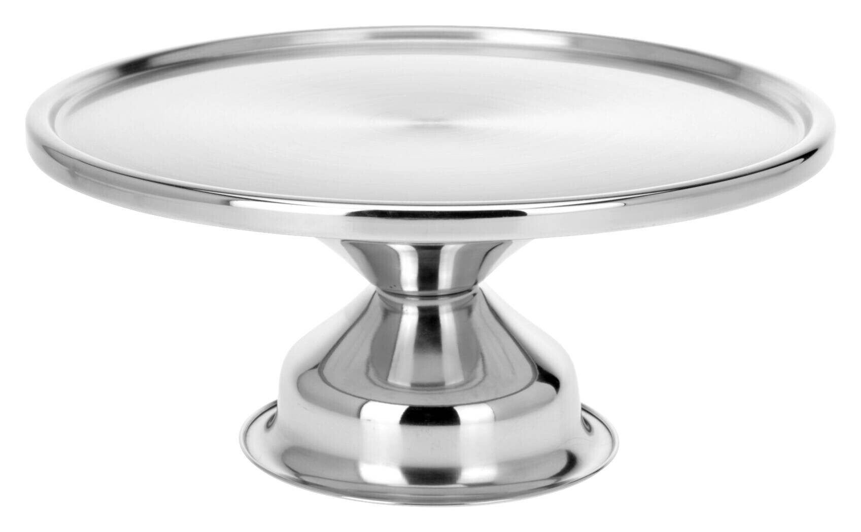 Kuchenplatte silber Edelstahl H/D: ca. 8x34 cm