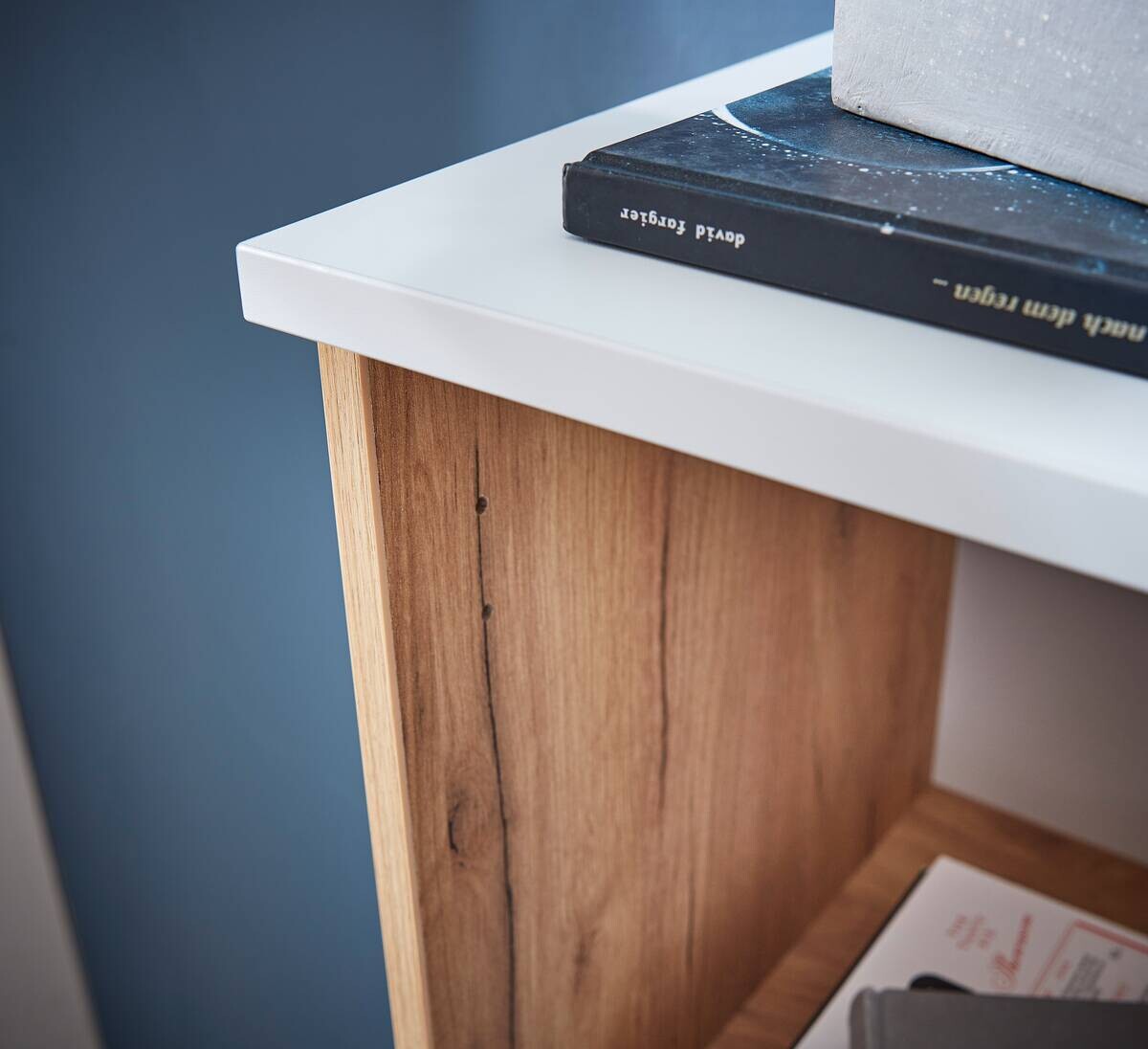 Aktenschrank 4195-513 weiß Eiche Navarra Nachbildung B/H/T: ca. 85x120x40 cm