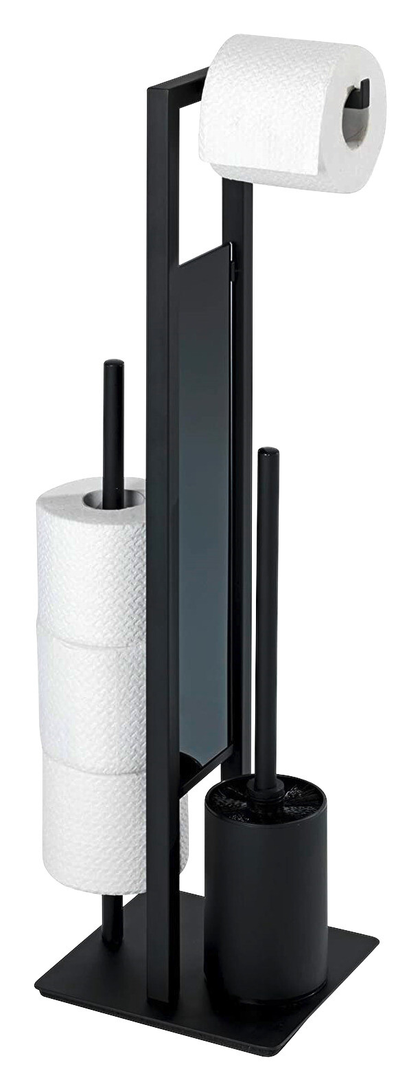 WENKO Stand-WC-Garnitur mattschwarz Stahl