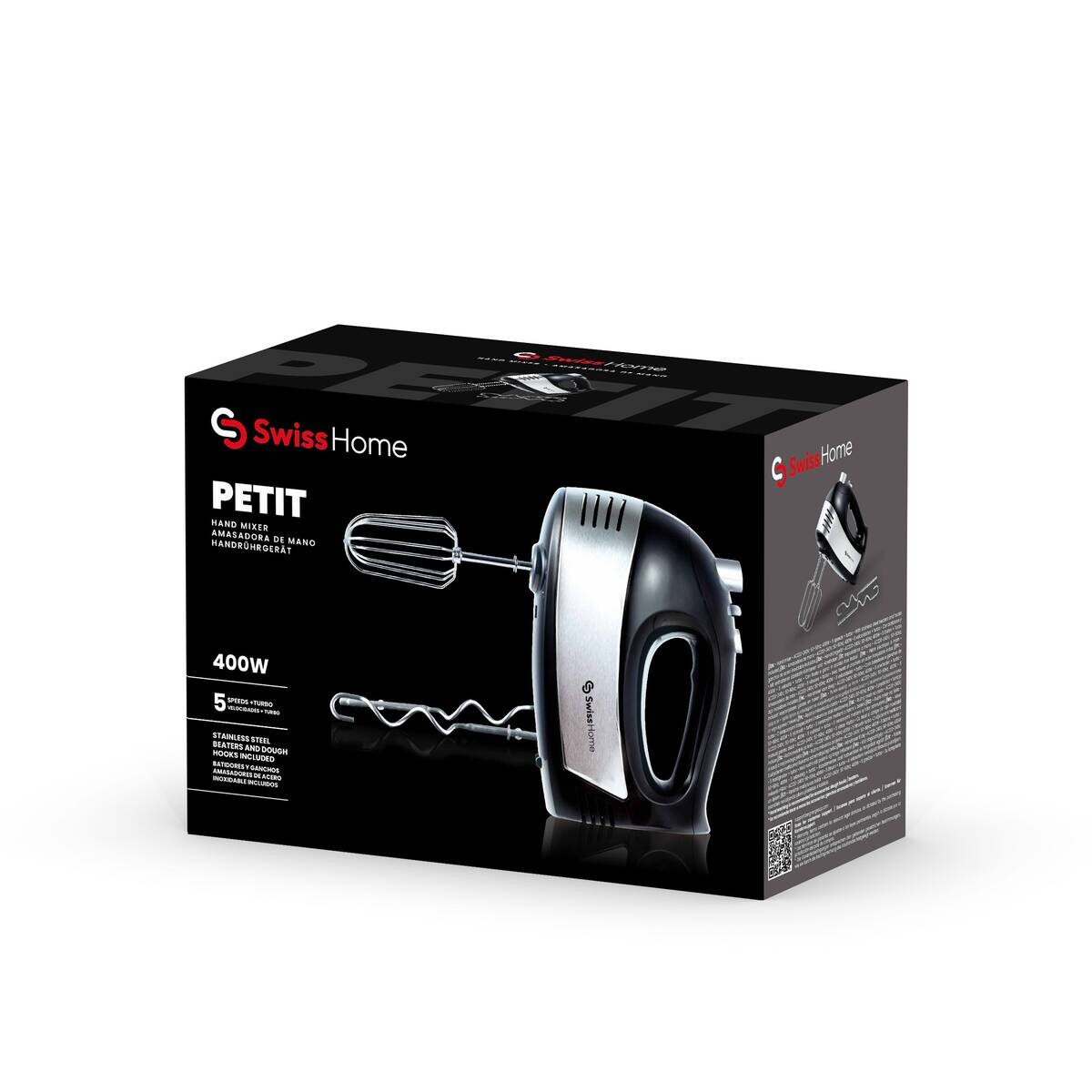 SWISS HOME Stabmixer schwarz silber Edelstahl B/H/L: ca. 11x15,5x21,5 cm