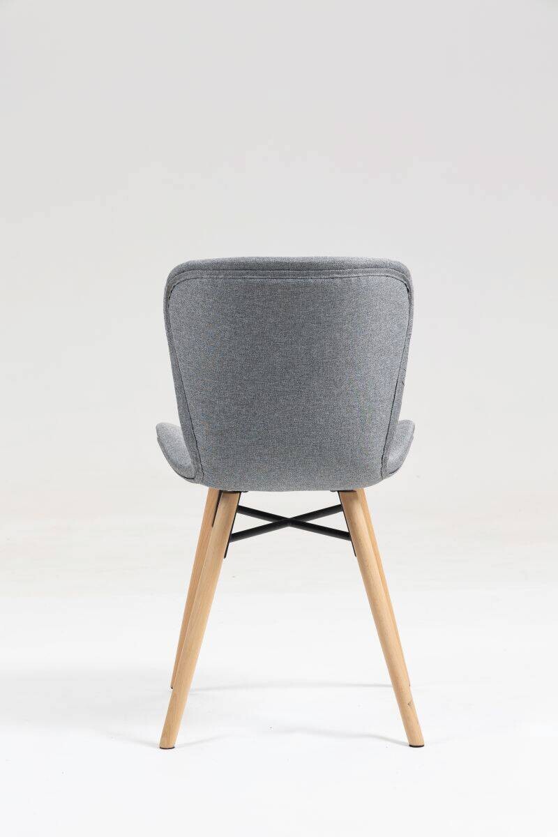 Stuhl Florenz hellgrau Microfaser B/H/T: ca. 47x80x52 cm