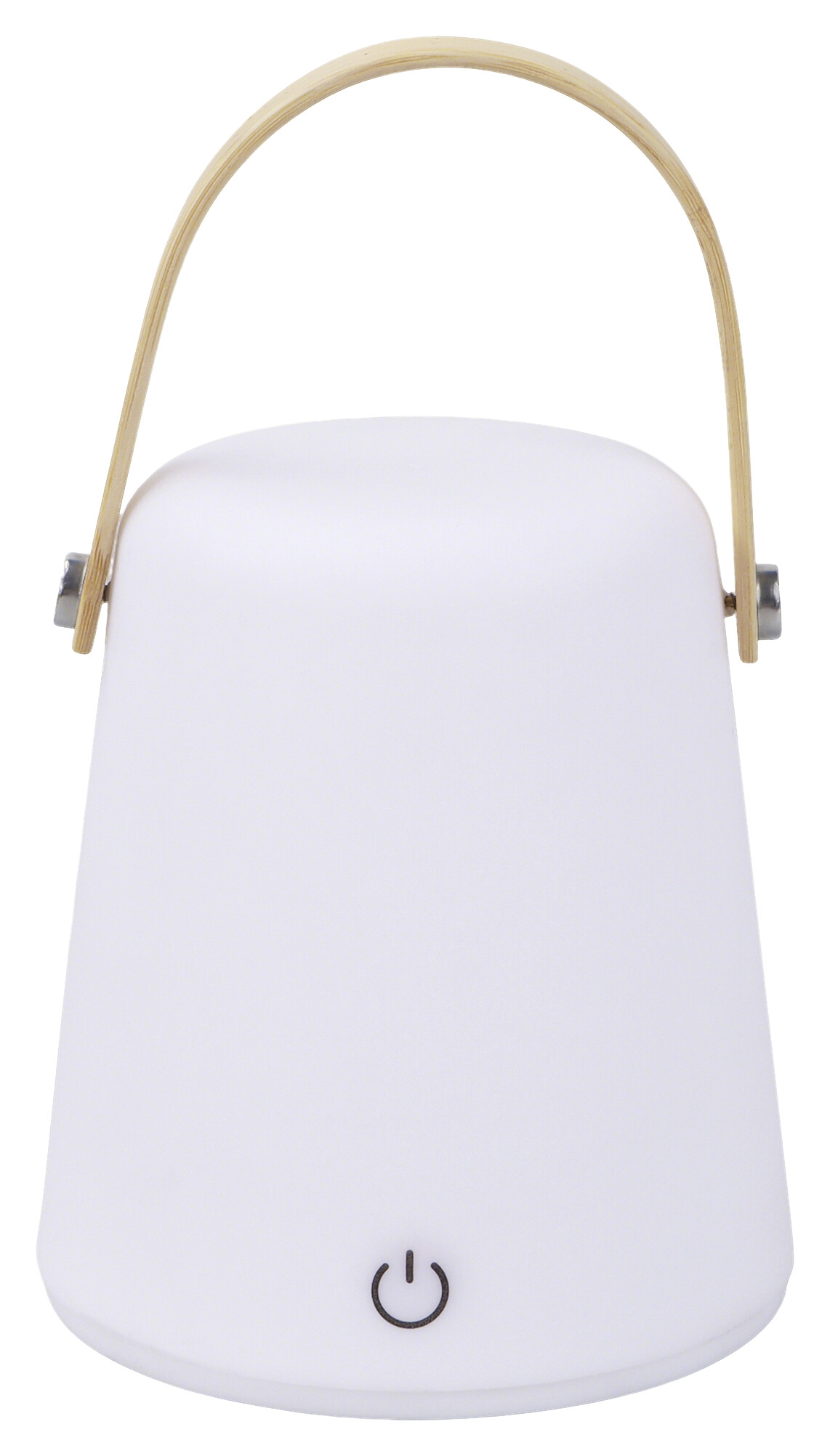 POCOline LED-Tischleuchte Isla weiß Kunststoff Bambus H/D: ca. 13,5x12 cm