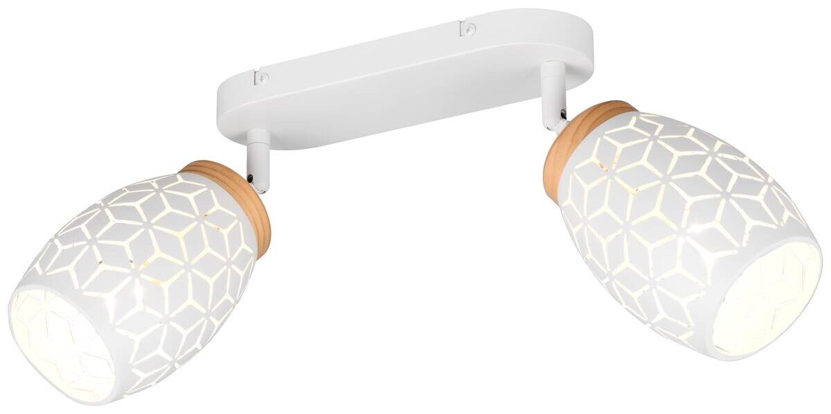 Reality Leuchten Spots Bidar weiß Metall B/H/L: ca. 28x27x12 cm E14 2 Brennstellen