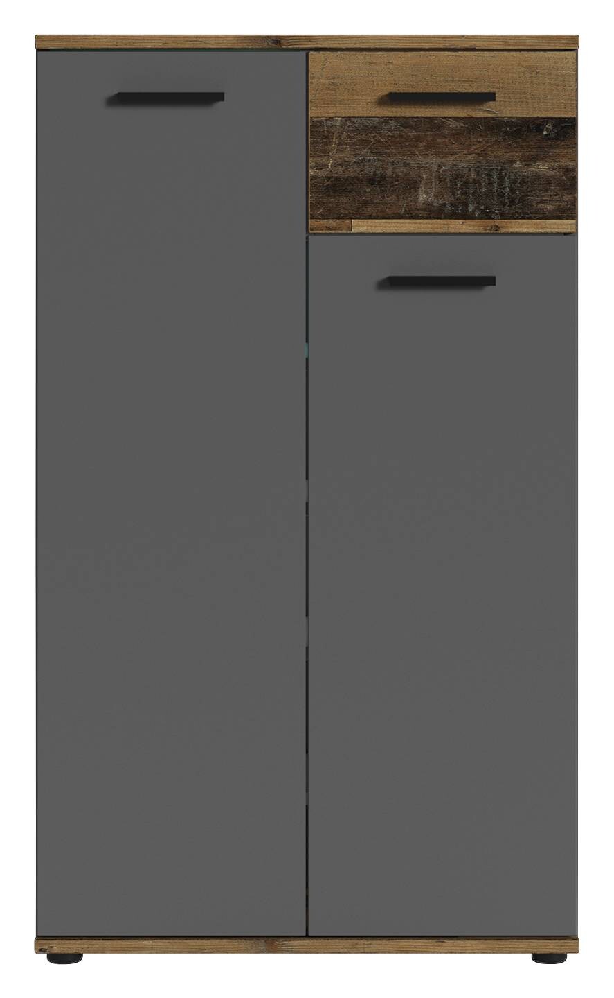 Schuhkommode JAKOB Eiche Old Wood Nachbildung anthrazit B/H/T: ca. 60x102x30 cm