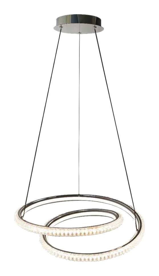 POCOline LED-Pendelleuchte Giorgia Chrom Acryl Metall H/D: ca. 120x45 cm