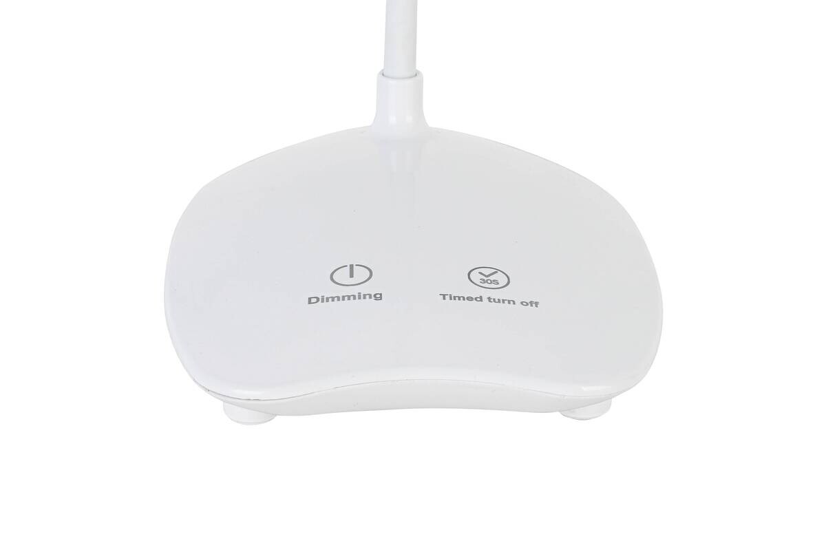 Nolo Tischleuchte Elena weiß Kunststoff B/H/L: ca. 8,5x47x18 cm