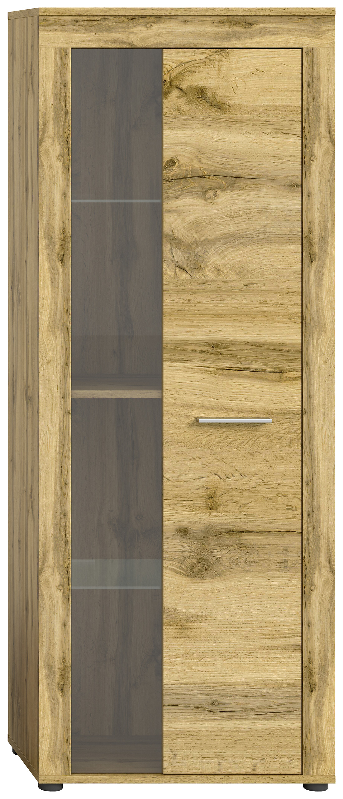 Vitrine Jam Eiche Wotan Nachbildung B/H/T: ca. 60x159x35 cm