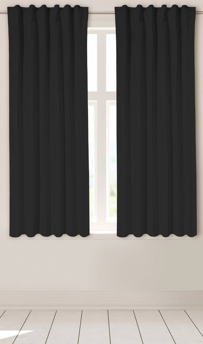 Thermovorhang Kiruna schwarz B/L: ca. 140x175 cm