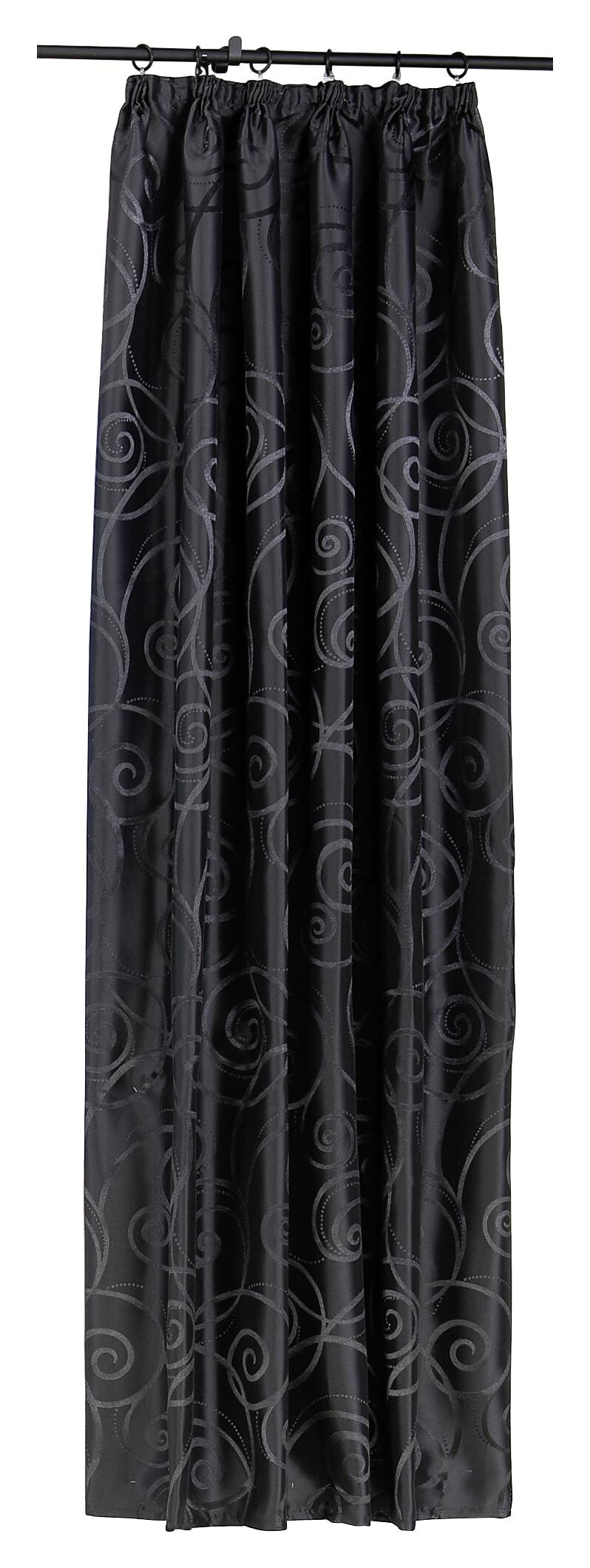 silver edition Dekovorhang Triest schwarz B/H: ca. 140x175 cm