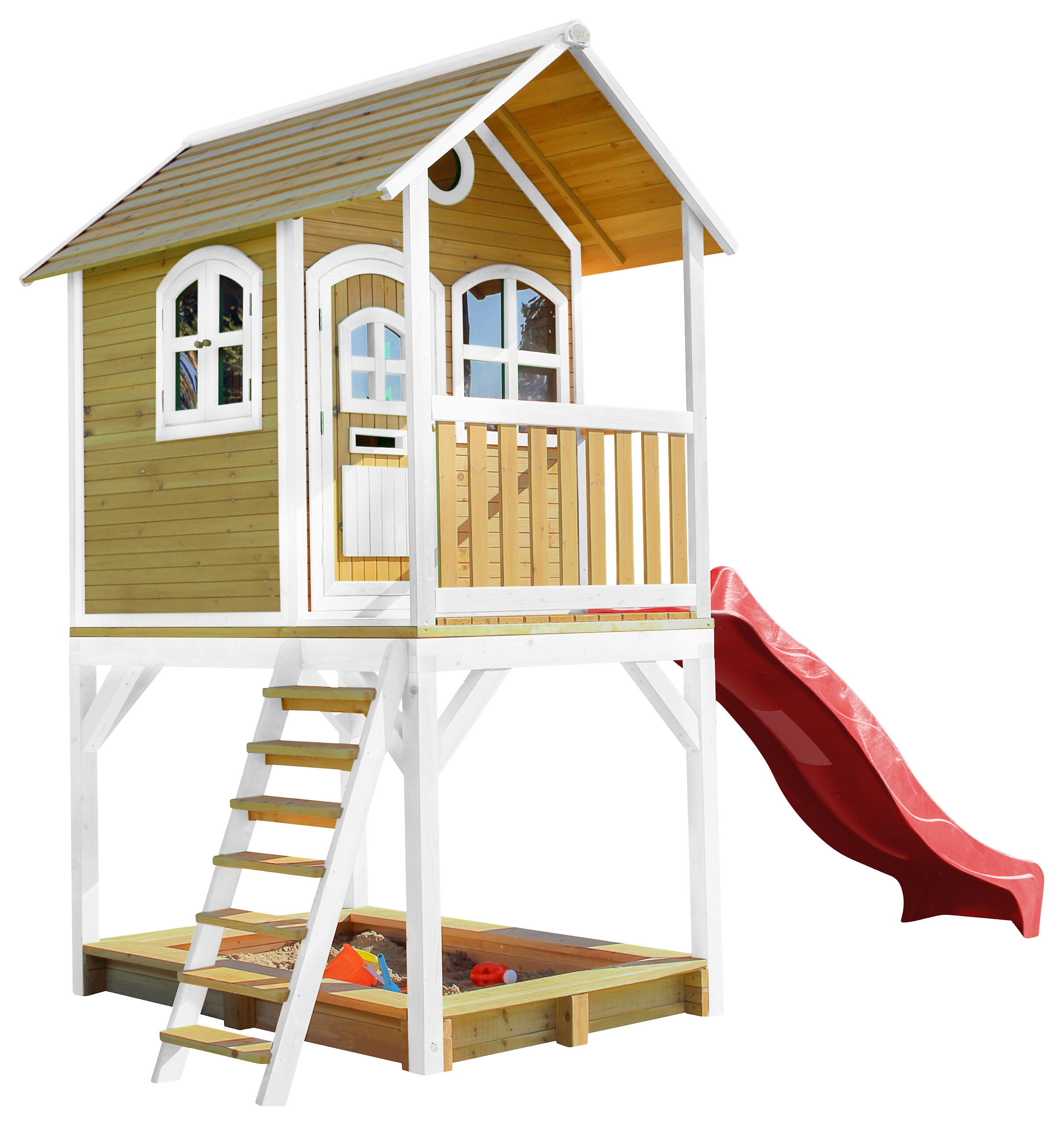 AXI Spielhaus Sarah braun B/H/L: ca. 370x291x191 cm