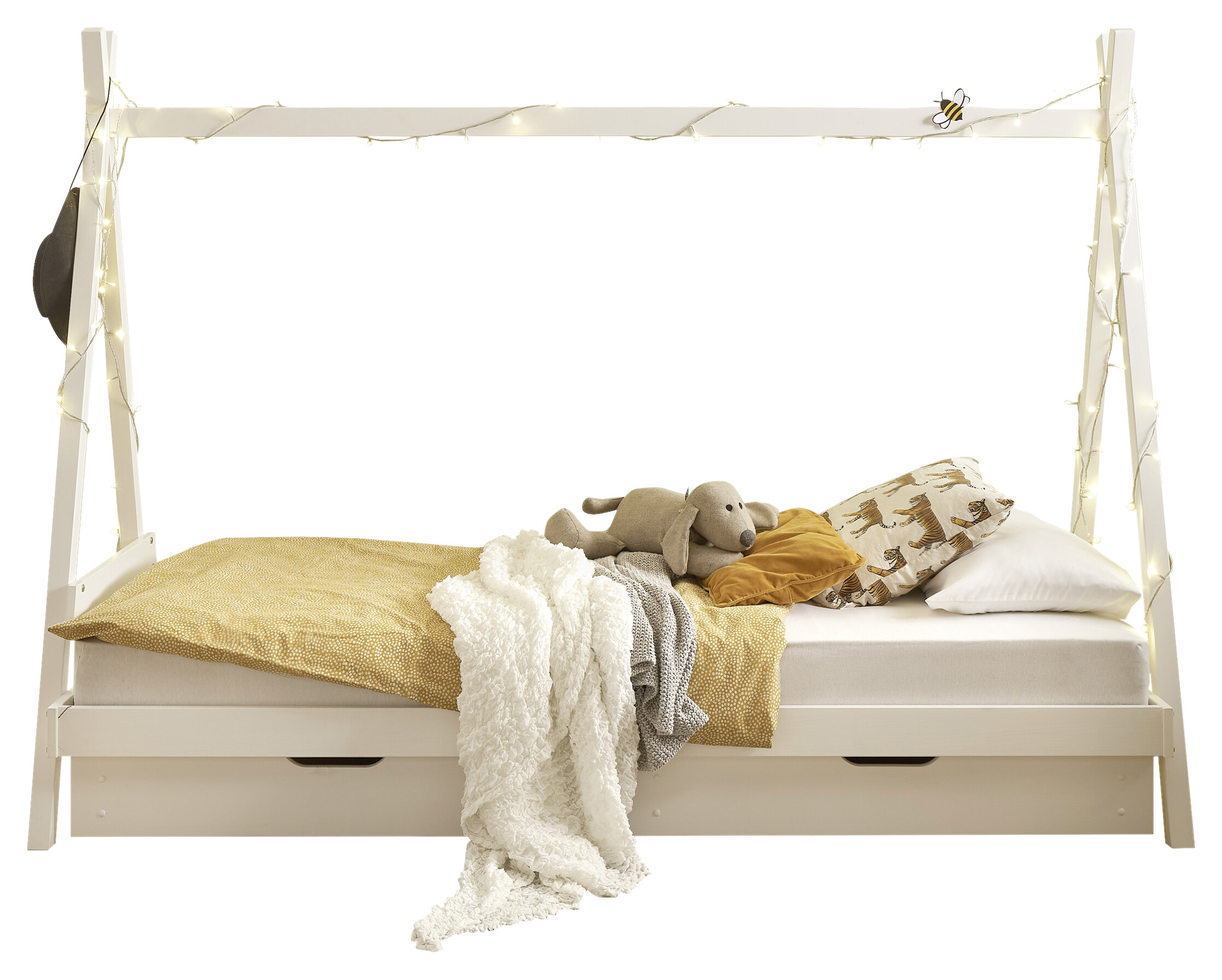 Bett Sora weiß Liegefläche B/L: ca. 90x200 cm