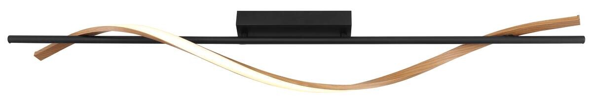 GLOBO LED-Deckenleuchte Opal mattschwarz dunkelbraun Metall Kunststoff B/H/L: ca. 14x17x115 cm 1 Brennstellen