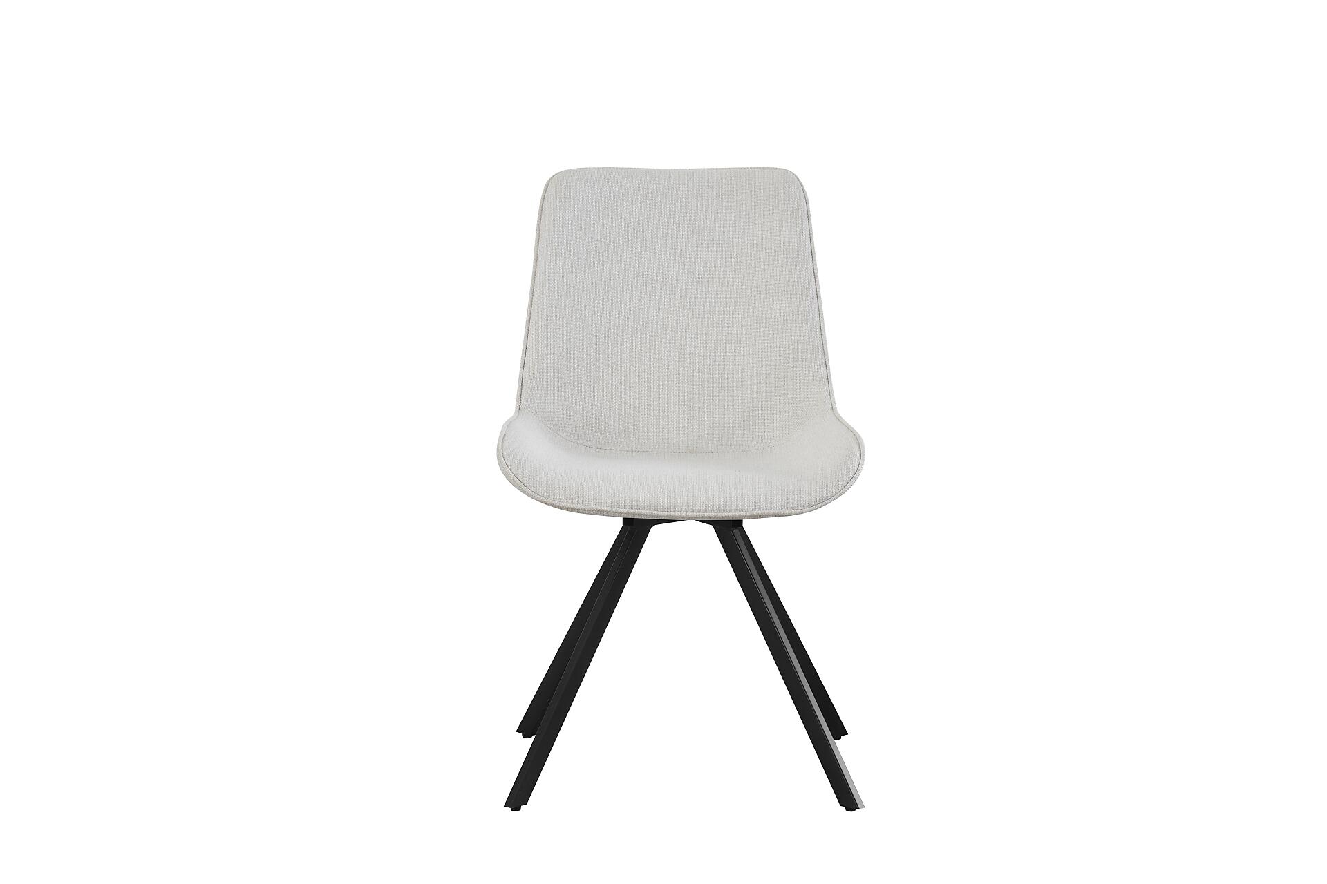 Drehstuhl EMILIA, 2er Set creme Webstoff B/H/T: ca. 52x85x61 cm