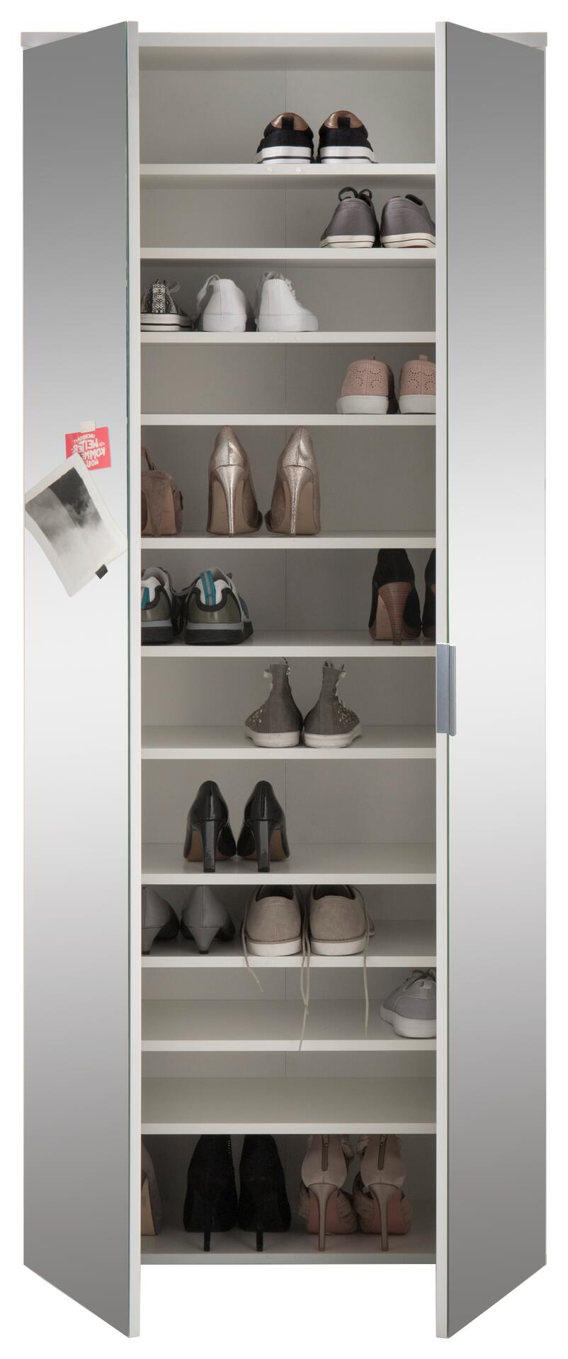 Schuhschrank Lincoln weiß B/H/T: ca. 80x190x35 cm