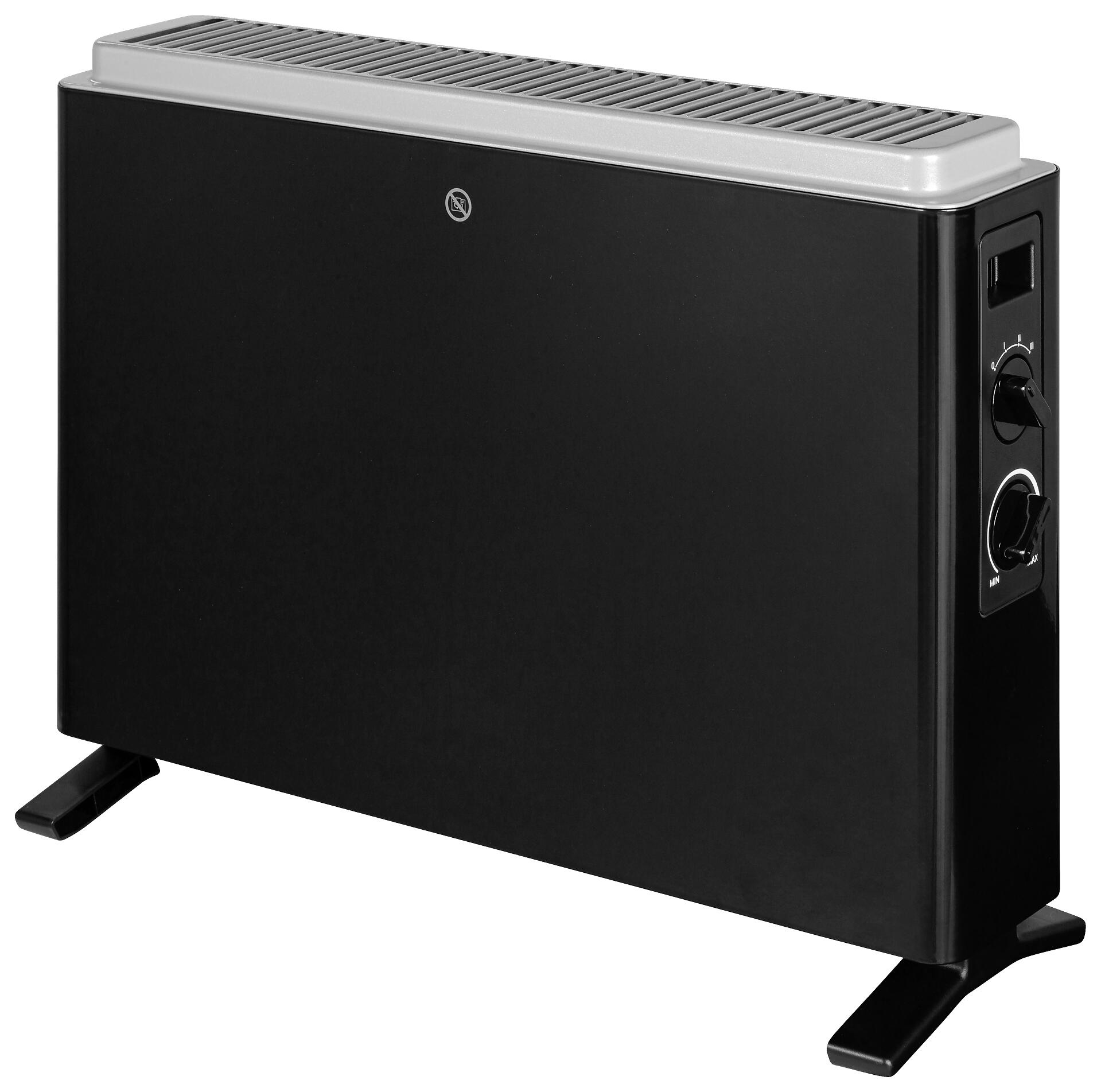 Konvektor Heizung NDK20-21A schwarz Metall B/H/T: ca. 53x38x17 cm ca. 2000 W