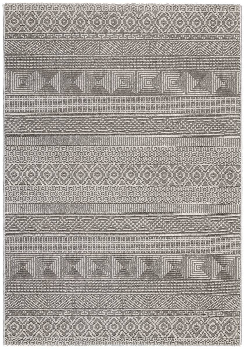 Webteppich Leonie grau B/L: ca. 120x170 cm