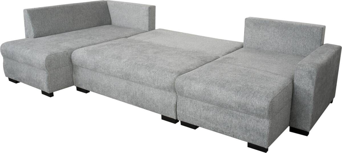 Wohnlandschaft grau Microfaser B/H/T: ca. 312x90x169 cm