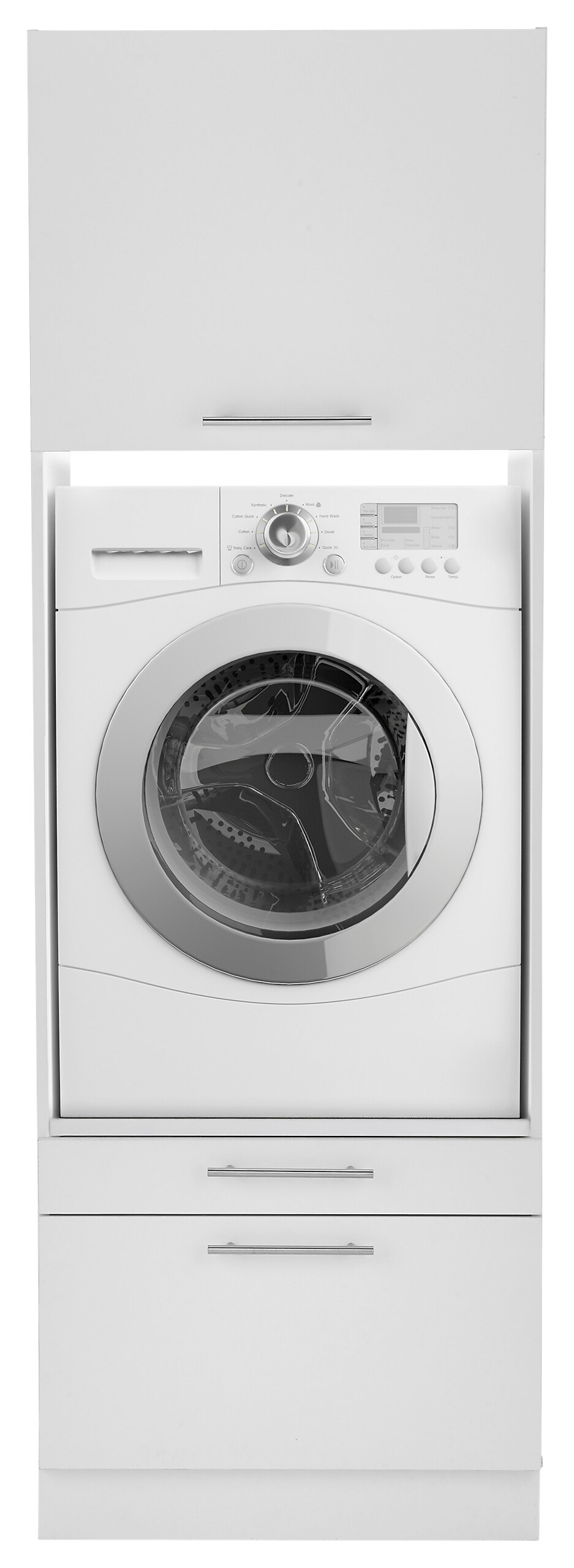 Respekta Waschmaschinenschrank Clara weiß matt B/H/T: ca. 67,4x200x67,6 cm