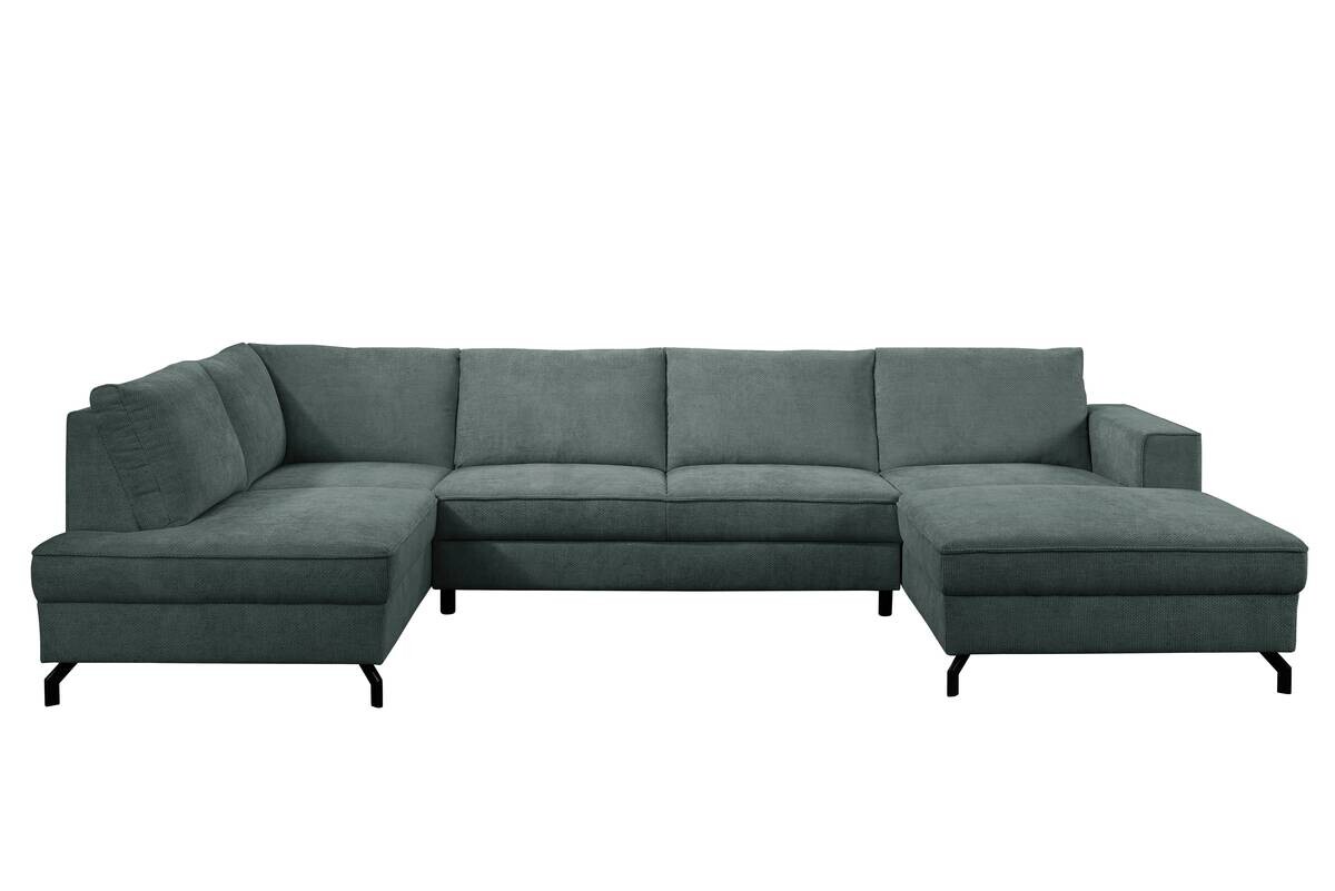 Wohnlandschaft Santorin moosgrün Microfaser B/H/T: ca. 349x88x197 cm