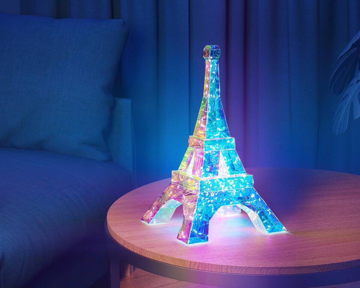 Nolo LED-Dekoleuchte Eiffelturm transparent