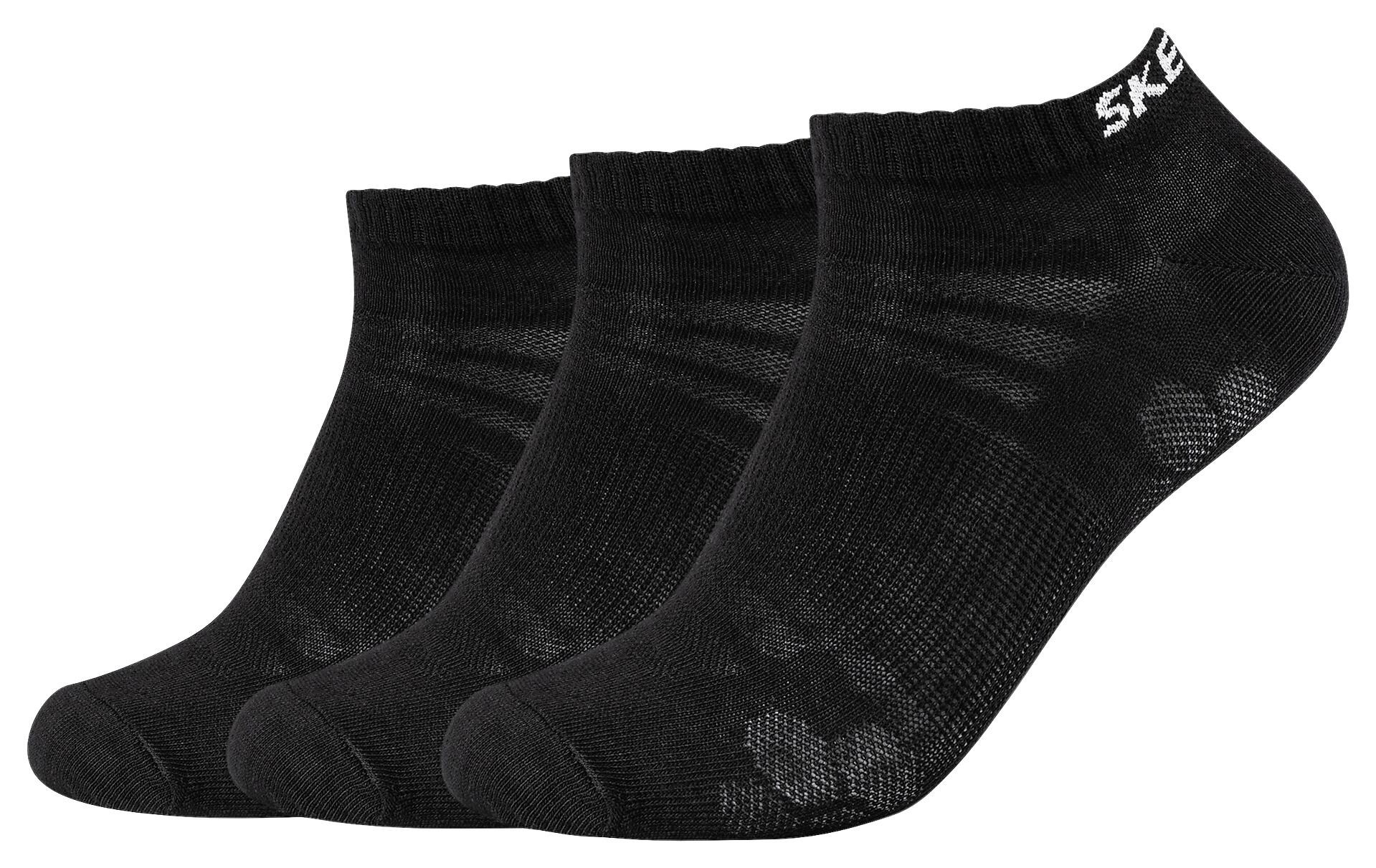 Skechers Damen & Herren-Socken Skechers schwarz 3 Packstücke Größe 39-42