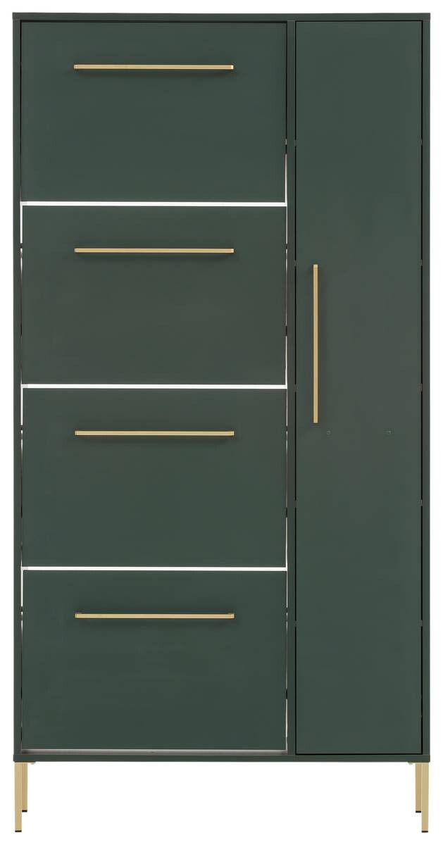 Schuhschrank Kent waldgrün B/H/T: ca. 88,4x174,2x30 cm