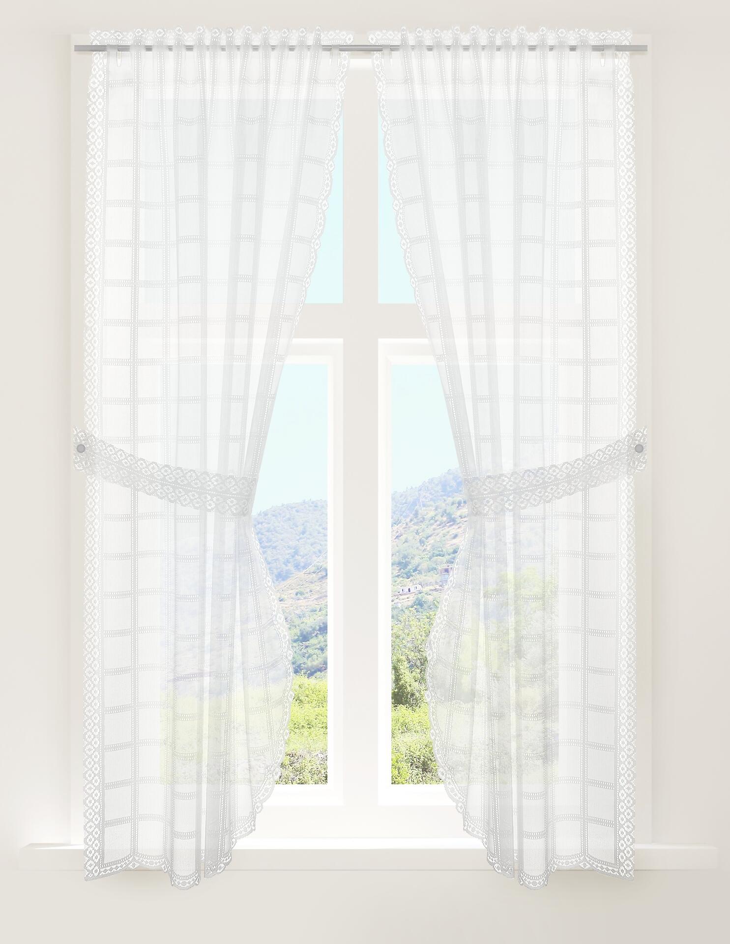 creative lifestyle Landhausgardine Tirol weiß B/L: ca. 90x160 cm