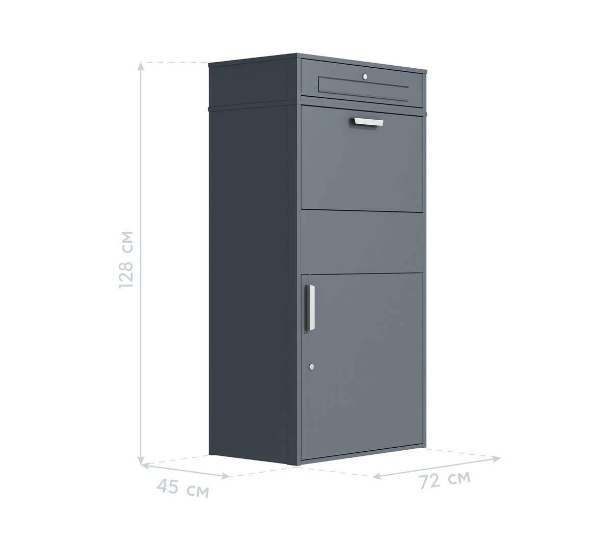 Westmann Paketbox Pavo anthrazit B/H/L: ca. 72x128x45 cm
