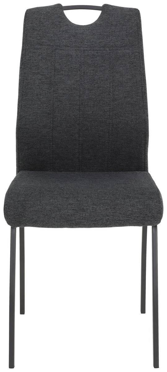 Stuhl 4er Set ELIF III anthrazit grau Microfaser Metall B/H/T: ca. 44x96x64 cm