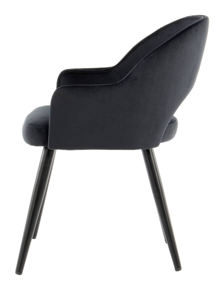 Stuhl Joris 100 2er schwarz Microfaser B/H/T: ca. 55x77x58 cm