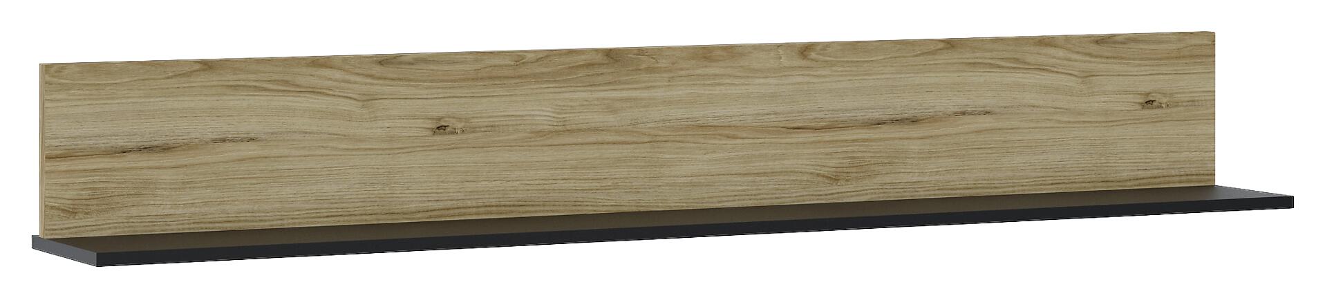 Wandboard Novena Eiche Catania Nachbildung schwarz matt B/H/T: ca. 160x23x22 cm