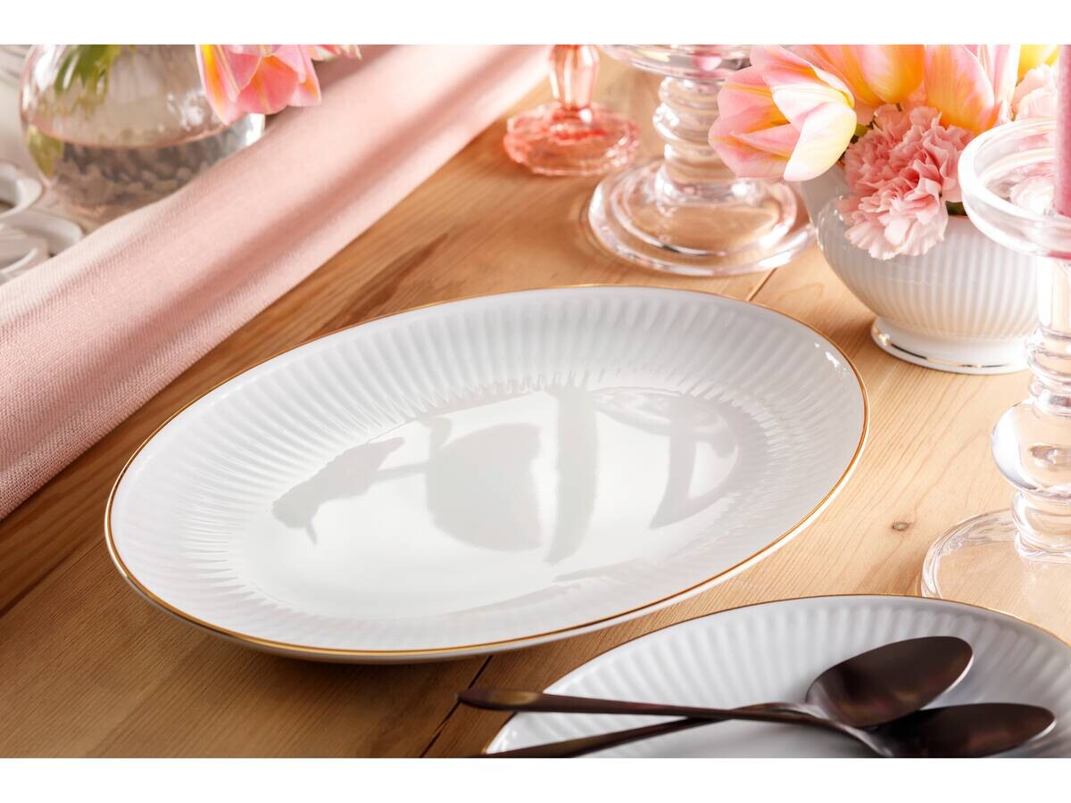 CreaTable Kaffeeservice Valencia weiß Porzellan 18 tlg.