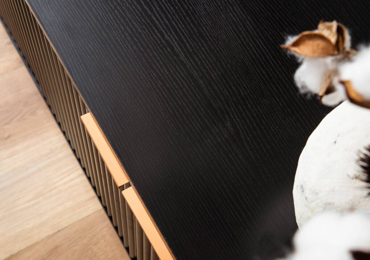 Lowboard schwarz B/H/T: ca. 150x60x39 cm