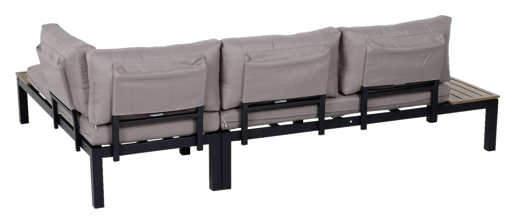 Outsunny Gartengarnitur grau Aluminium B/H/L: ca. 164x69x74 cm