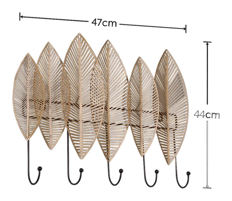 Wandgarderobe Palma gold Optik B/H/T: ca. 47x44x6 cm