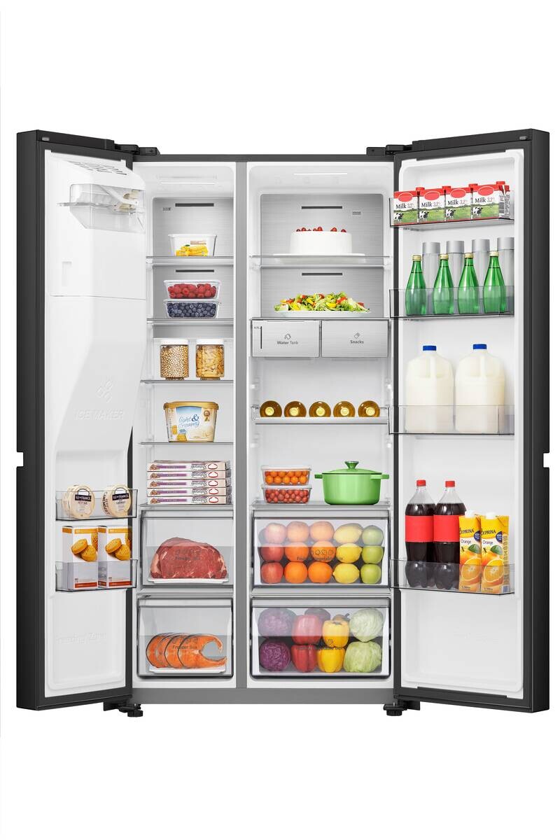 Hisense Side-by-Side RS818N4TFE schwarz B/H/T: ca. 91x179x73 cm