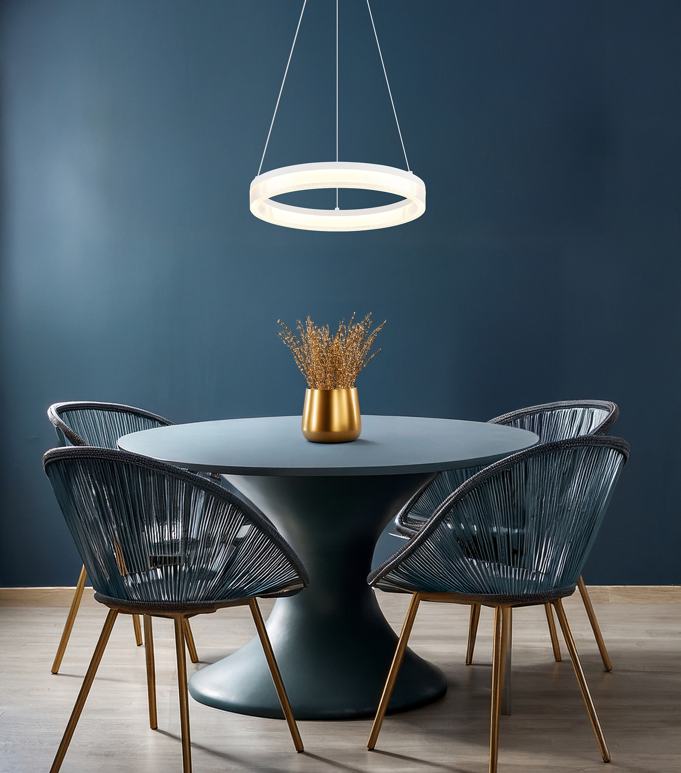 GLOBO Hängeleuchte weiß sand Metall Kunststoff H/D: ca. 150x33 cm 1.0 Brennstellen