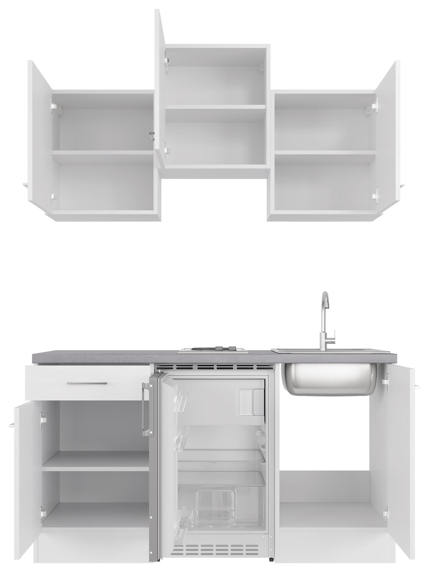 Küchenblock Vita weiß B/H/T: ca. 151x226x60 cm Küchenblock Vita weiß B/H/T: ca. 151x226x60 cm