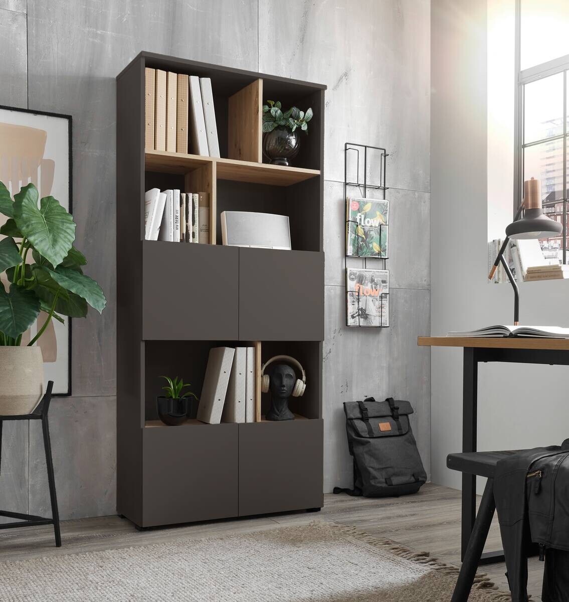 Regal Savanna anthrazit B/H/T: ca. 80x180x35 cm