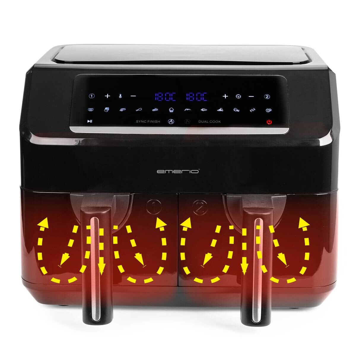 Emerio Heißluftfritteuse AF-130376.1 schwarz Kunststoff B/H/T: ca. 38x29,5x34,6 cm ca. 3,6 l