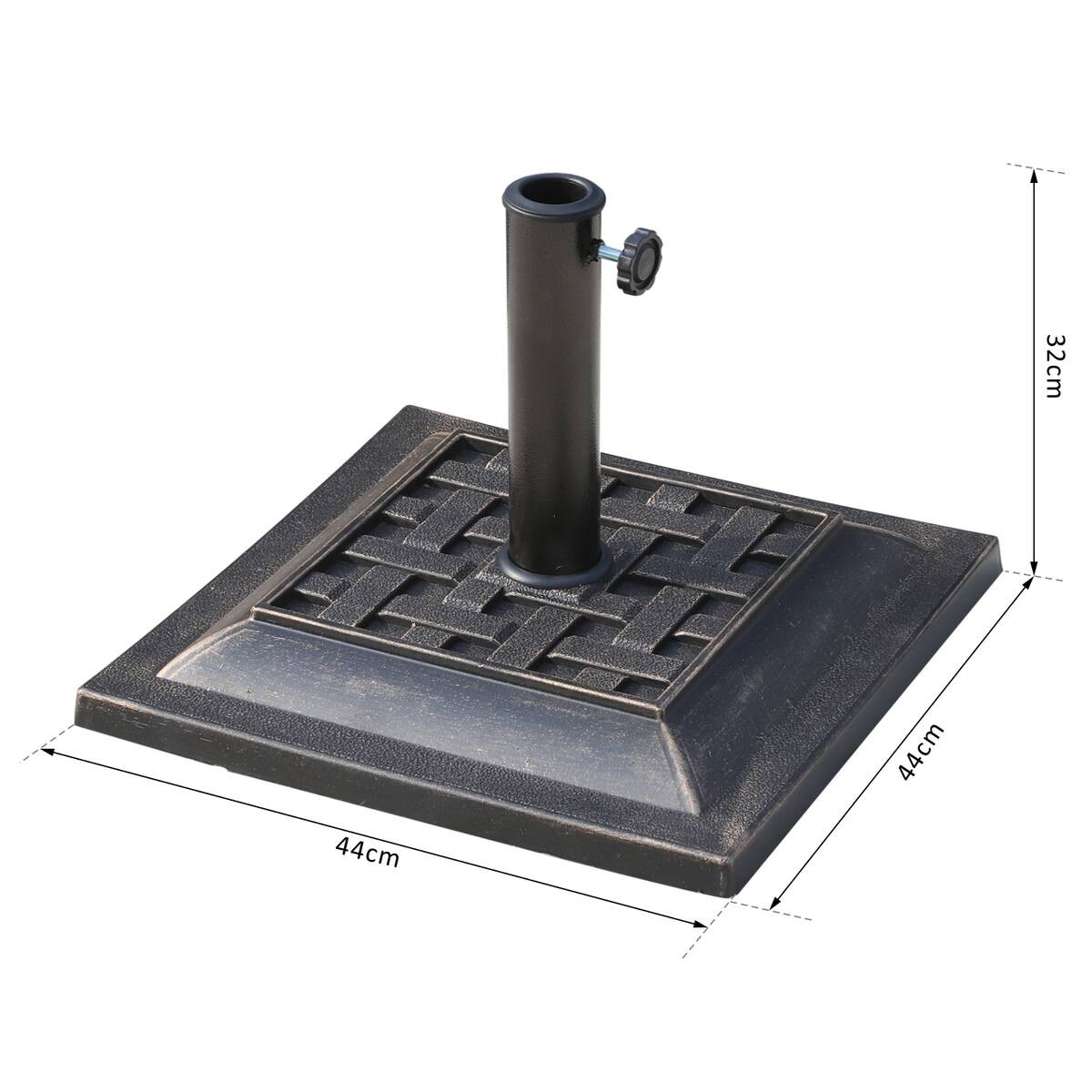 Outsunny Schirmständer bronze Polyester B/H/T: ca. 44x33x44 cm