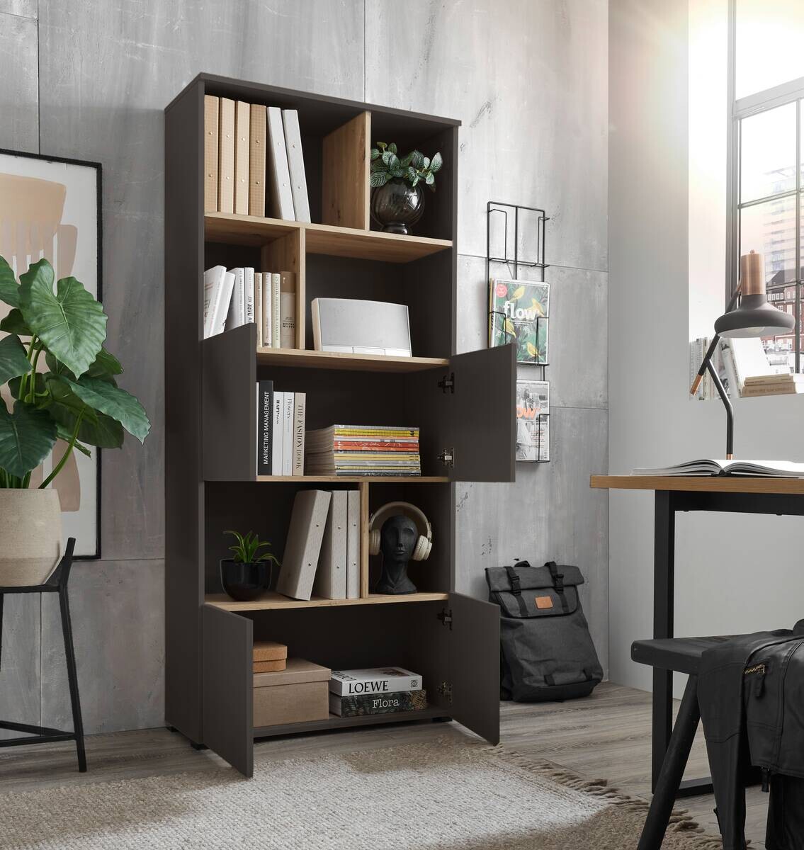 Regal Savanna anthrazit B/H/T: ca. 80x180x35 cm