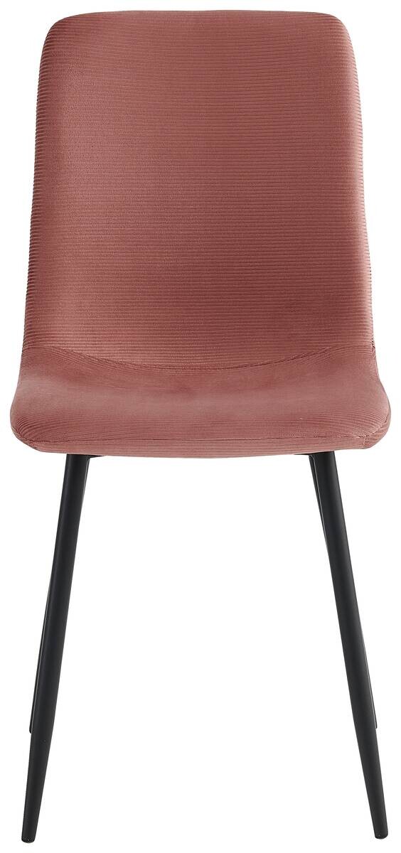 Stuhl Leipzig, 4er-Set altrosa Microfaser B/H/T: ca. 44x92x54 cm