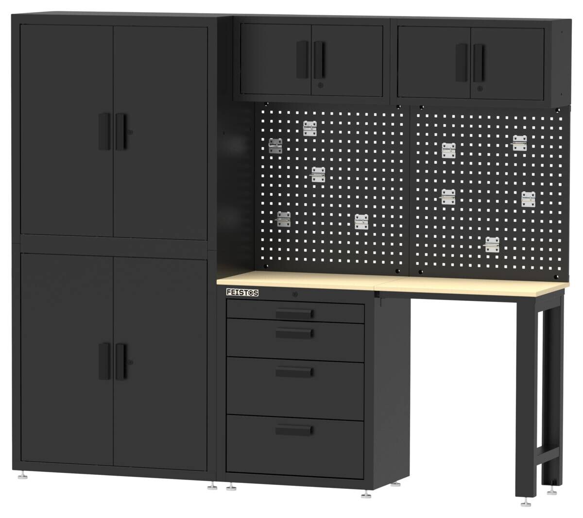 Werkzeugschrank Monos schwarz B/H/L: ca. 228x190x46 cm