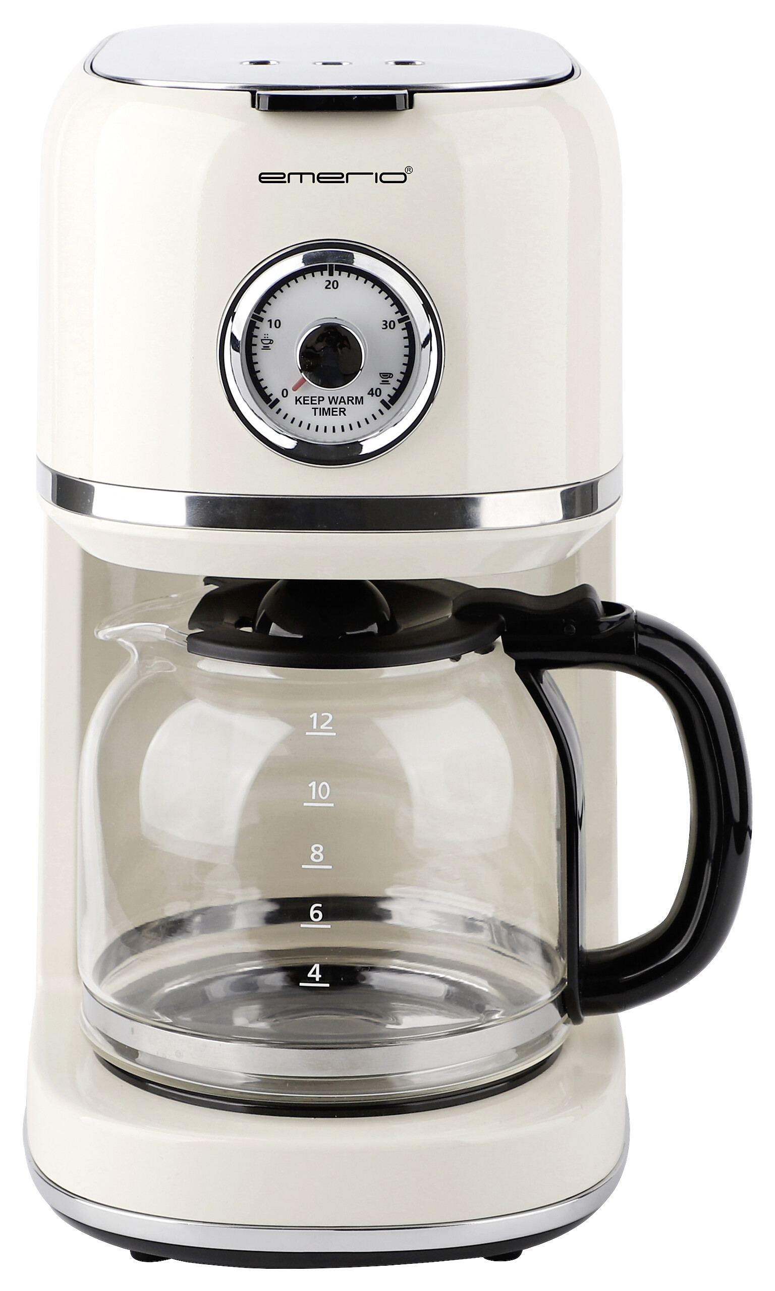 Emerio Kaffeeautomat CME-133280.4 creme Glas Edelstahl B/H/L: ca. 18,9x32,1x29,6 cm