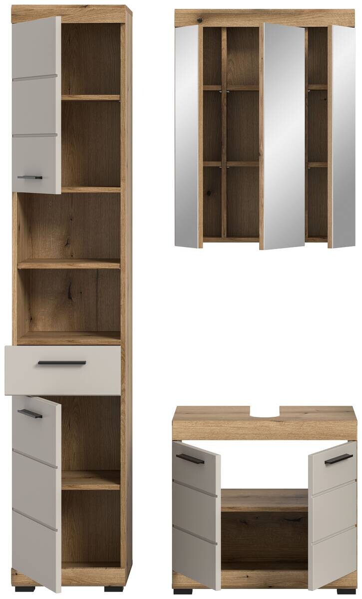 Badezimmer-Set Scout Evoke Oak Nachbildung Kaschmirgrau Nachbildung B/H/T: ca. 112x191x34 cm