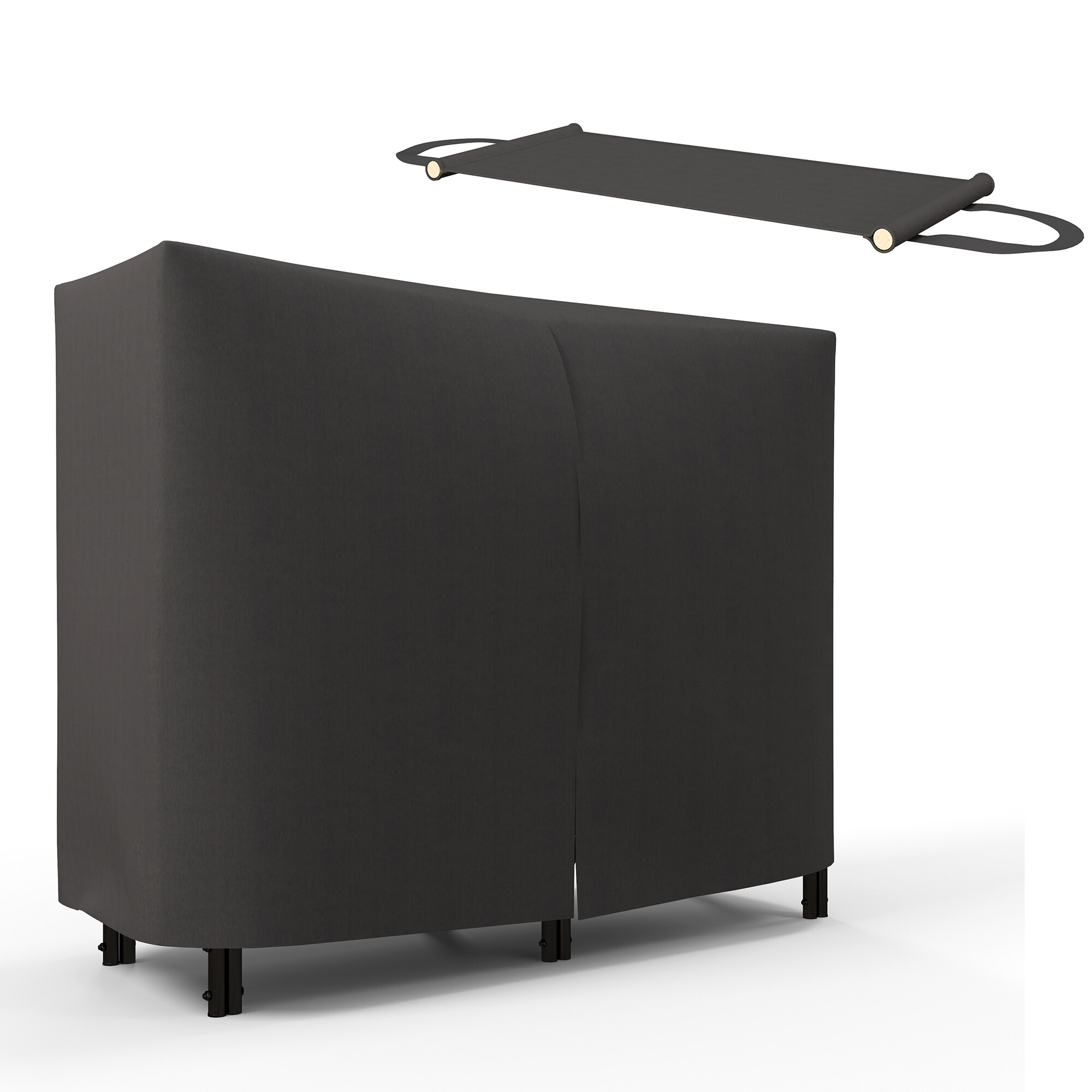 Outsunny Kaminholzregal schwarz B/H/L: ca. 36x99x120 cm