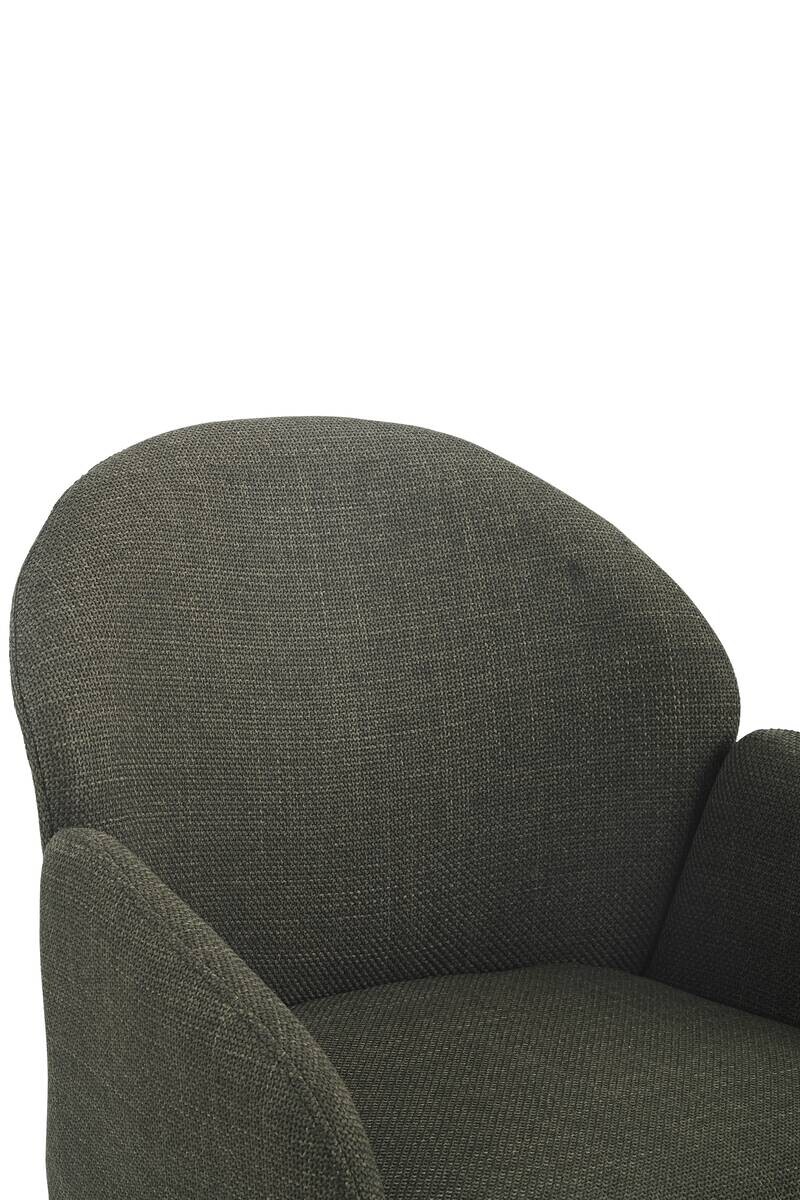 Drehstuhl Holly grün Microfaser Webstoff B/H/T: ca. 57x84x61 cm