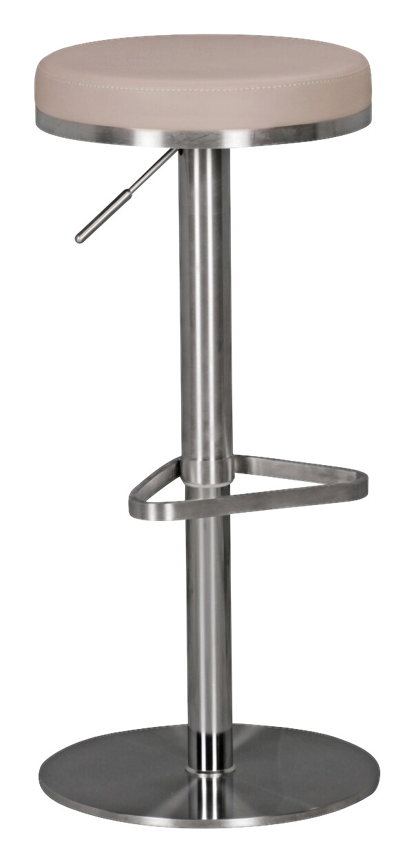 Barhocker beige Kunstleder B/H/T: ca. 38x82x38 cm